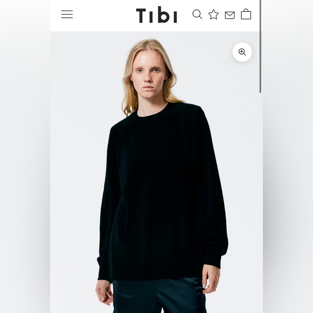Tibi Feather Weight Cashmere Easy Cocoon Tunic